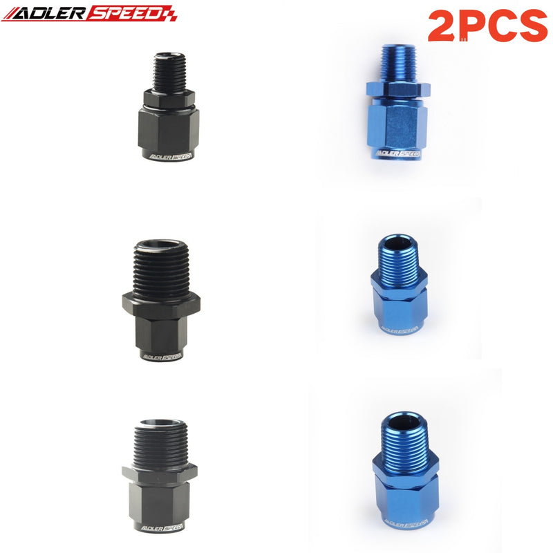 US SHIP ! 2PCS 3AN 4AN 6AN 8AN 10AN Female To NPT Male Straight Fuel Oil Fitting Adapter US