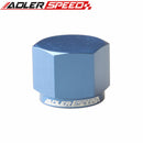 ADLERSPEED AN6 /AN8 /AN10  Flare Block Off Cap Fitting Aluminum Alloy Black/Blue