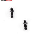 US SHIP !  ADLERSPEED 2PCS Aluminum AN6 -6AN Male To Male Straight Bulkhead Fitting Adaptor Black