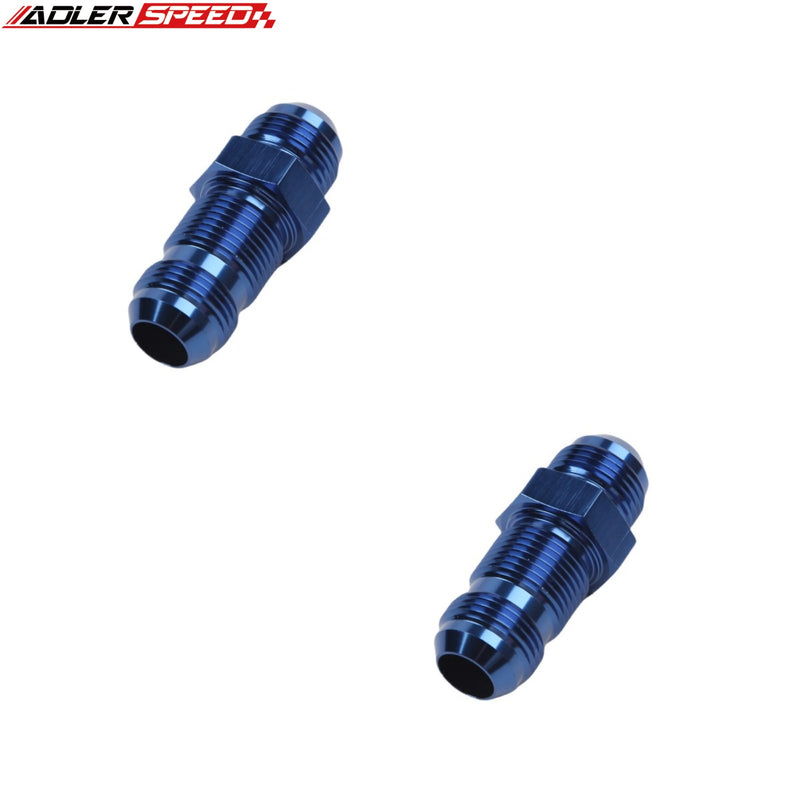 US SHIP ! ADLERSPEED 2PCS -3AN 4AN 6AN 10AN Male Aluminum Straight Bulkhead Fitting Adapter