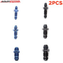US SHIP ! ADLERSPEED 2PCS -3AN 4AN 6AN 10AN Male Aluminum Straight Bulkhead Fitting Adapter