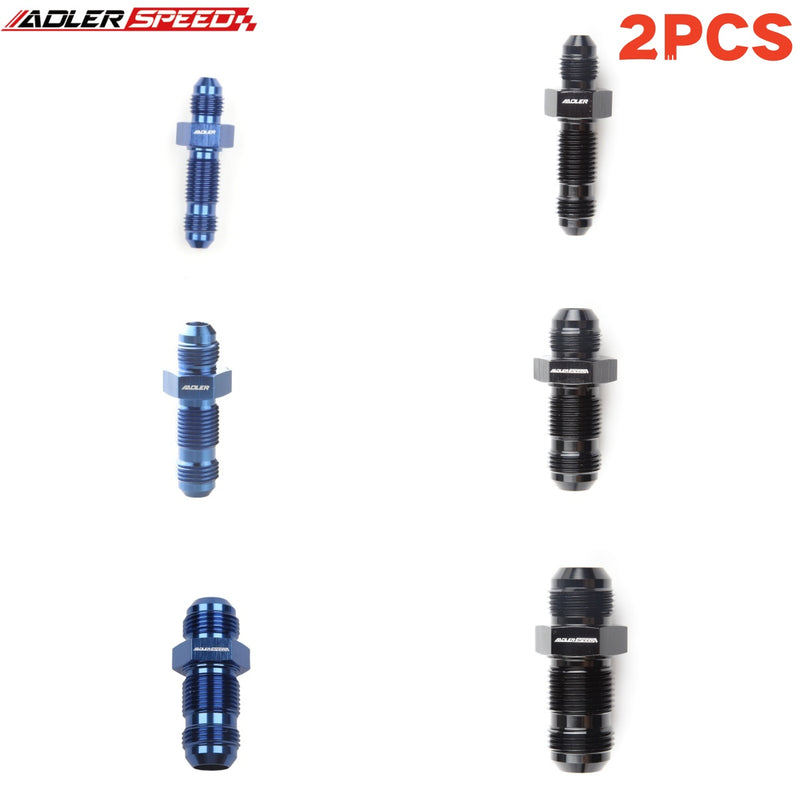 US SHIP ! ADLERSPEED 2PCS -3AN 4AN 6AN 10AN Male Aluminum Straight Bulkhead Fitting Adapter