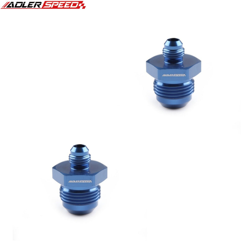 US SHIP ! ADLERSPED 2PCS -12AN AN12 To AN6 -6AN Male Straight Reducer Aluminum Fitting Adapter Blue