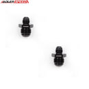 US SHIP ! ADLERSPEED 2PCS AN12 -12AN To -8AN 8AN Male Straight Reducer Fitting Adapter Black