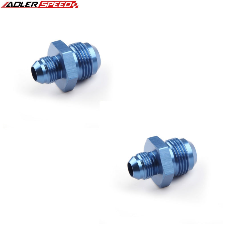 US SHIP ! ADLERSPEED 2PCS 12AN AN-12 To AN8 -8AN Male Straight Fitting Adapter Reducer Blue