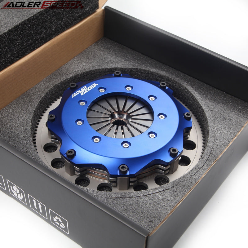 ADLERSPEED 8.5" 215MM Racing Twin Disc Clutch Kit For HONDA ACCORD PRELUDE H22 H23 F22 F23