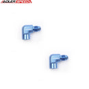 US SHIP ! ADLERSPEED 2PCS 90 Degree -4AN AN4 Male to 1/8'' NPT Female Adapter Fitting Blue