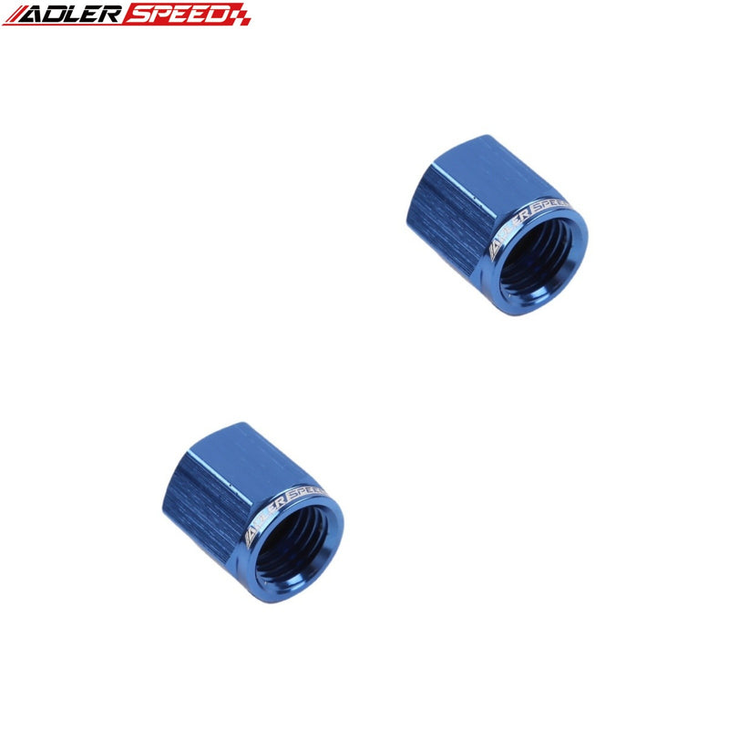 US SHIP ! ADLERSPEED 2PC 3AN 4AN 6AN 8AN 10AN AN Flare Cap Aluminum Fitting Adapter Caps w/ O Ring