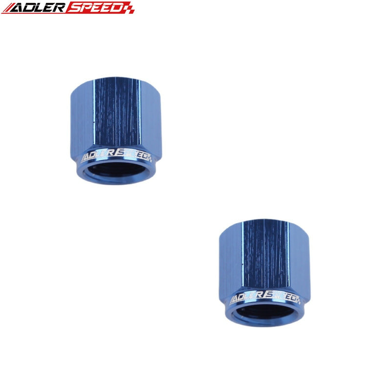 US SHIP ! ADLERSPEED 2PC 3AN 4AN 6AN 8AN 10AN AN Flare Cap Aluminum Fitting Adapter Caps w/ O Ring