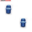 US SHIP ! ADLERSPEED 2PCS AN12 -12AN Male Flare To 3/4'' NPT Pipe Straight Hose Fitting Adapter Blue