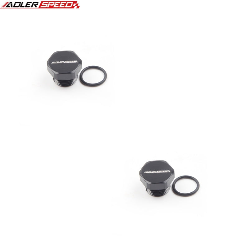 US SHIP ! ADLERSPEED 2PCS AN3 AN4 AN6 AN8 AN10 Flare Plug Fitting AN Plug Adapter With O Ring Seal