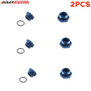 US SHIP ! ADLERSPEED 2PCS AN3 AN4 AN6 AN8 AN10 Flare Plug Fitting AN Plug Adapter With O Ring Seal