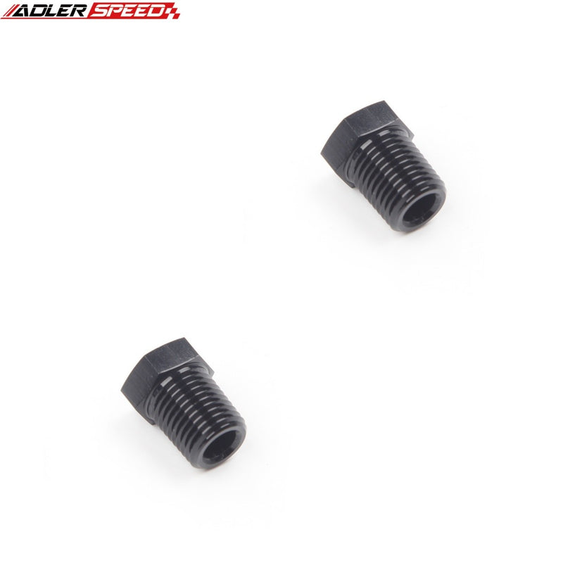 US SHIP ! ADLERSPEED 2PCS 1/8" 1/4'' 3/8" NPT Male Hex Head Plug Aluminum Fitting Adapter