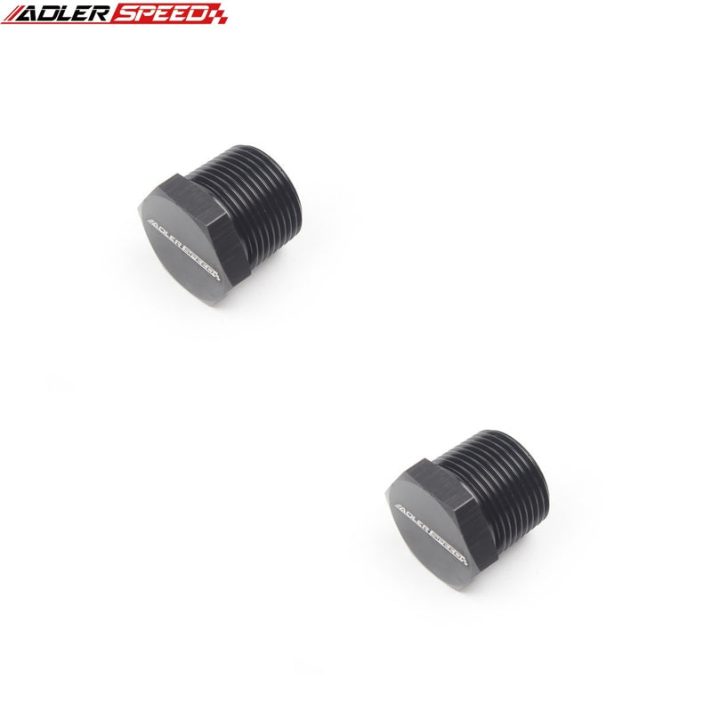 US SHIP ! ADLERSPEED 2PCS 1/8" 1/4'' 3/8" NPT Male Hex Head Plug Aluminum Fitting Adapter