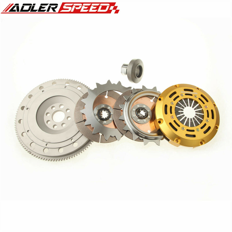 US SHIP ! RACING TWIN DISC CLUTCH KIT+ CHROMOLY FLYWHEEL for 2001-2006 BMW M3 E46 6-SPEED