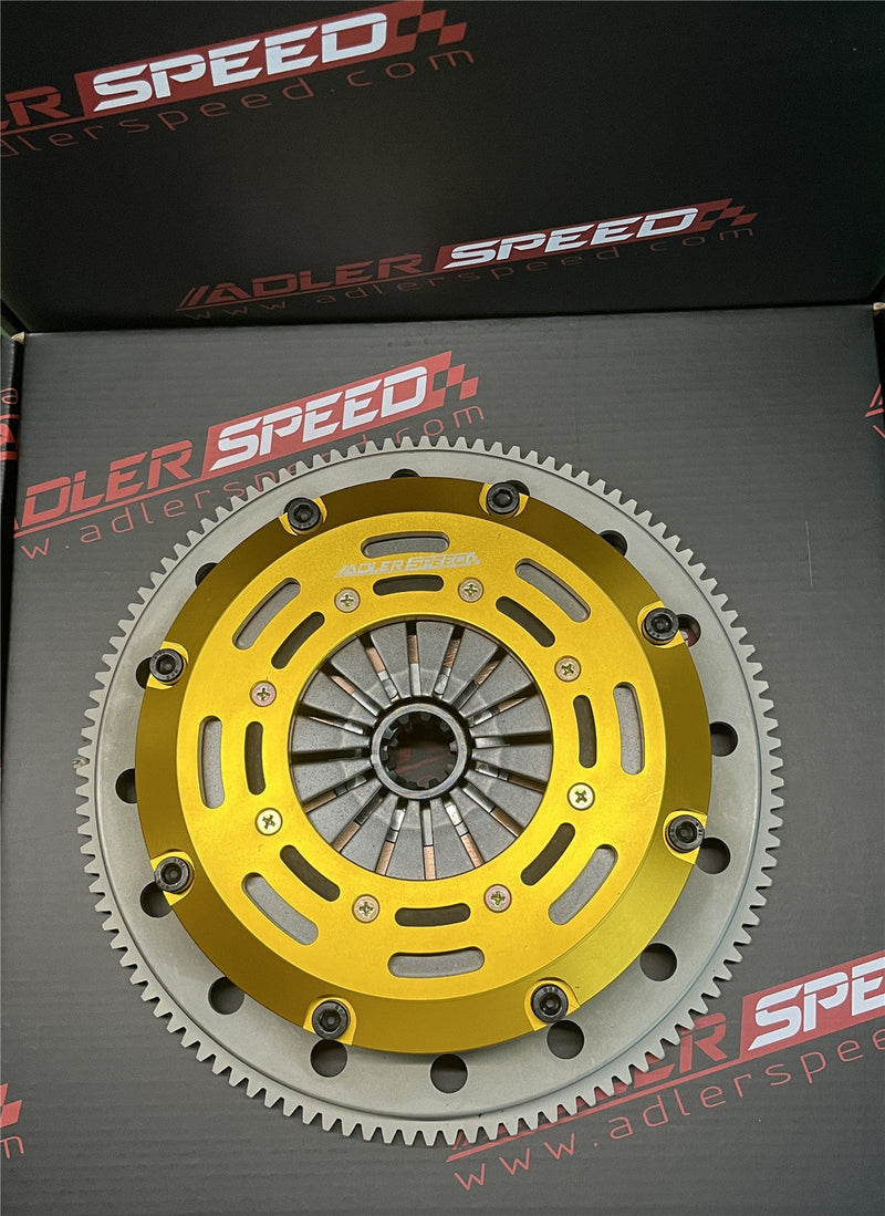 US SHIP ! RACING TWIN DISC CLUTCH KIT+ CHROMOLY FLYWHEEL for 2001-2006 BMW M3 E46 6-SPEED