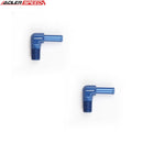 US SHIP ! ADLERSPEED 2PCS 1/4'' 3/8" NPT Male To 3/8" 5/8" Barb 90 Deg Aluminum Fuel Fitting Adapter