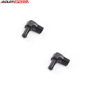 US SHIP ! ADLERSPEED 2PCS 1/4'' 3/8" NPT Male To 3/8" 5/8" Barb 90 Deg Aluminum Fuel Fitting Adapter