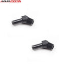 US SHIP ! 2PCS 45 Degree 3/8" NPT Male To 1/2" Hose Barbs Aluminum Fitting Adapter Black