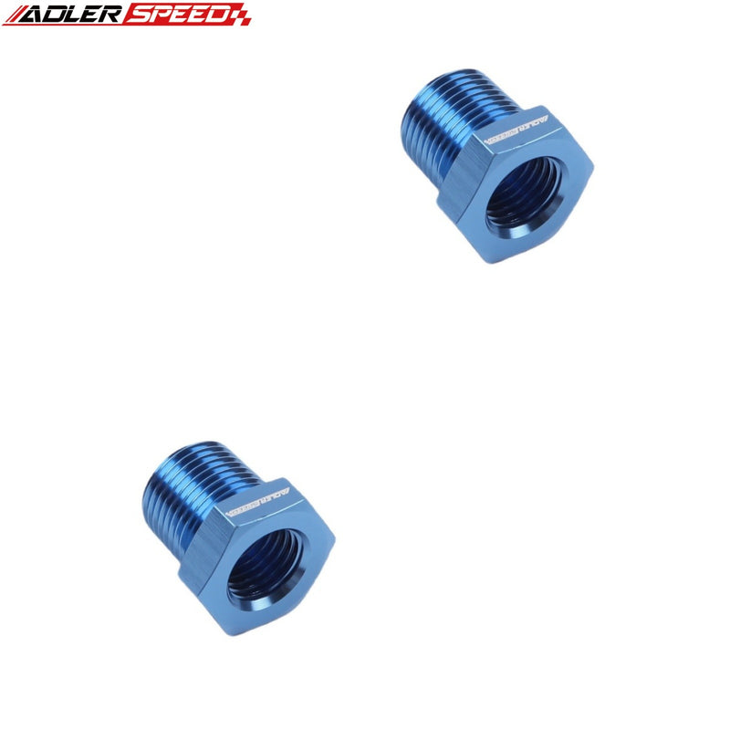 US SHIP ! ADLERSPEED 2PC Aluminum 1/4'' 3/8" 1/2" 3/4" inch NPT Male To Female NPT Fitting Adapter