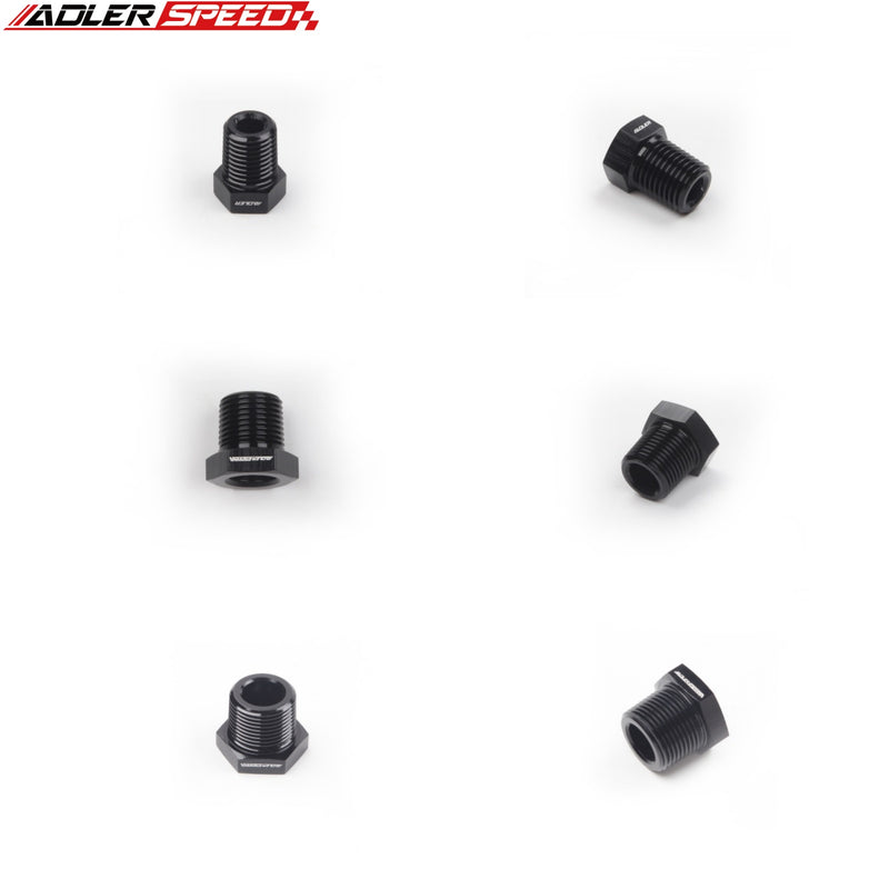 US SHIP ! ADLERSPEED 2PC Aluminum 1/4'' 3/8" 1/2" 3/4" inch NPT Male To Female NPT Fitting Adapter