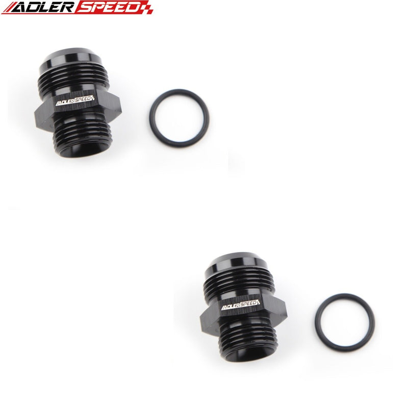 US SHIP ! ADLERSPEED 2PCS AN4 6 8 10 Male Flare To AN 4 6 8 Straight Cut O Ring Adapter Fitting