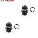 US SHIP ! ADLERSPEED 2PCS AN4 6 8 10 Male Flare To AN 4 6 8 Straight Cut O Ring Adapter Fitting