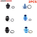 US SHIP ! ADLERSPEED 2PCS AN4 6 8 10 Male Flare To AN 4 6 8 Straight Cut O Ring Adapter Fitting