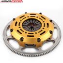 ADLERSPEED RACING TWIN DISC CLUTCH FOR MITSUBISHI LANCER EVO 4 5 6 7 8 9 w/LIGHT FLYWHEEL