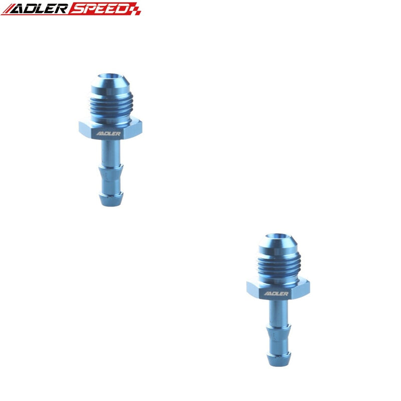 US SHIP ! ADLERSPEED 2PCS 4AN 6AN 8AN 10AN 12AN To 4mm 6mm 8mm 10mm Barb Straight Fuel Hose Fitting