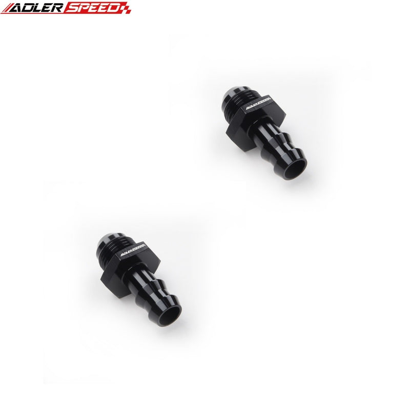 US SHIP ! ADLERSPEED 2PCS 4AN 6AN 8AN 10AN 12AN To 4mm 6mm 8mm 10mm Barb Straight Fuel Hose Fitting