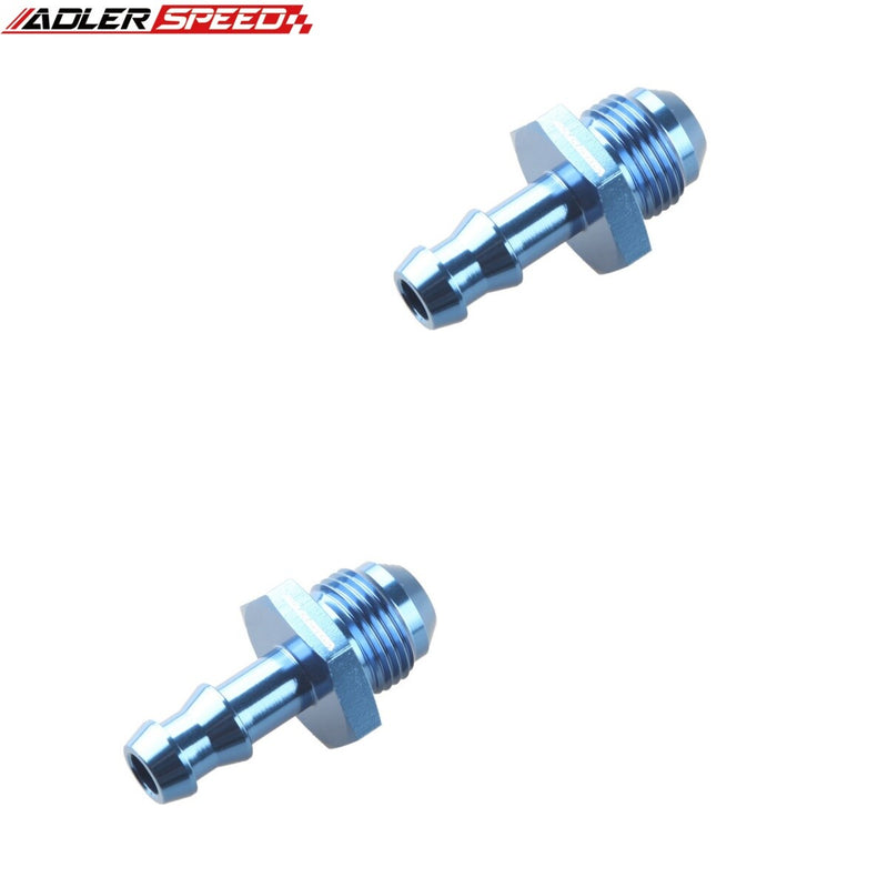 US SHIP ! ADLERSPEED 2PCS 4AN 6AN 8AN 10AN 12AN To 4mm 6mm 8mm 10mm Barb Straight Fuel Hose Fitting