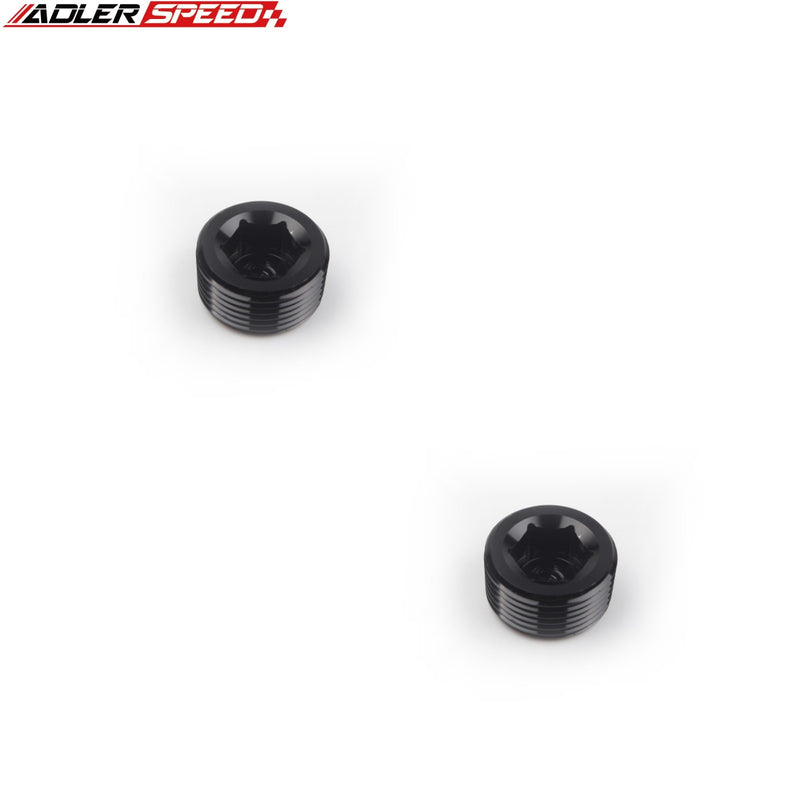 US SHIP ! ADLERSPEED 2PCS  1/16'' 1/8" 1/4" 3/8" 1/2" NPT Socket Plug Adapter Allen Hex Head Fitting