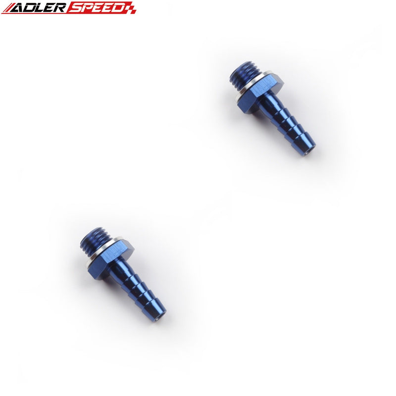 US SHIP ! ADLERSPEED 2PCS Bosch 044 Fuel Pump Inlet M12 x 1.5 To 3/8" (9.5mm) Barb Fitting Adapter