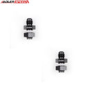 US SHIP ! ADLERSPEED 2PCS -6AN AN6 Aluminum Fuel Cell Tank Adapter Bulkhead Fitting Adaptor Black