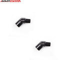 US SHIP ！ADLERSPEED 2PCS  3/8'' NPT Male to 3/8'' NPT 45 Degree Female Adapter Fitting Aluminum Black