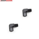 US SHIP ! ADLERSPEED 2PCS 90 Degree 3/8'' NPT Male to Female Fuel Hose Fitting Adapter Black