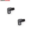 US SHIP ! ADLERSPEED 2PCS 90 Degree 3/8'' NPT Male to Female Fuel Hose Fitting Adapter Black