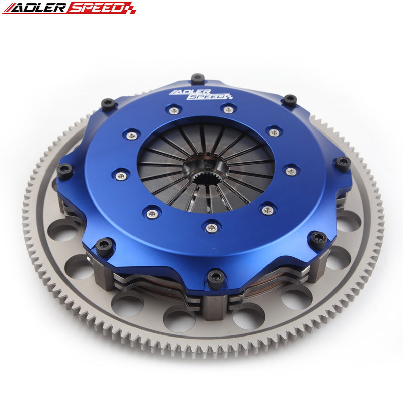 ADLERSPEED 8.5" INCH 215MM RACE CLUTCH TWIN DISC KIT FOR SUBARU WRX STI EJ25 6 SPEED 2004-2018