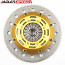 US SHIP ! ADLERSPEED Racing Clutch Twin Disc + Medium Flywheel Fits HONDA ACURA B-SERIES B16 B18 B20