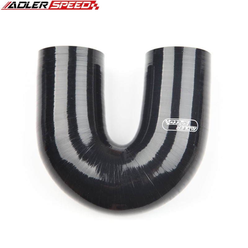 USA STOCK ! ADLERSPEED  2.75" (70mm) 4 Ply 180 Degree Turbo Silicone Coupler Hose Pipe Black