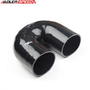 US SHIP ! ADLERSPEED 3.5'' ID 180 Degree Turbo Silicone Hose Coupler Pipe Tube Black 4PLY