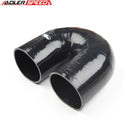US SHIP ! ADLERSPEED 3.5'' ID 180 Degree Turbo Silicone Hose Coupler Pipe Tube Black 4PLY