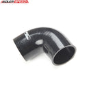 US SHIP ! ADLERSPEED 4 Ply 2" Inch 50.8mm 90 Degree Silicone Hose Coupler Pipe Turbo Black
