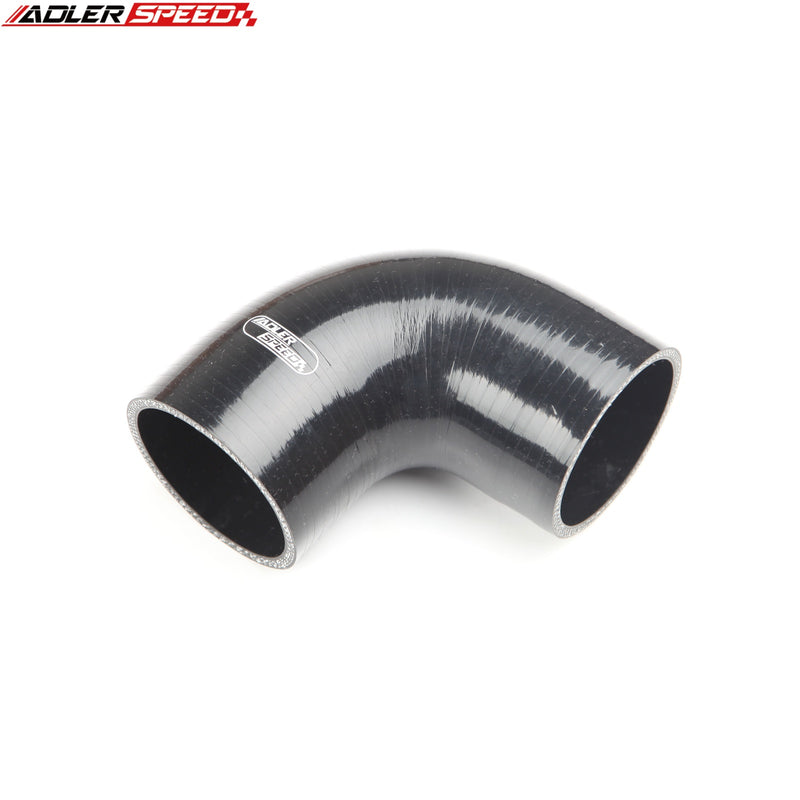 US SHIP ! ADLERSPEED 4 Ply 2" Inch 50.8mm 90 Degree Silicone Hose Coupler Pipe Turbo Black