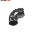 US SHIP ! ADLERSPEED 4PLY 2.125" inch 54mm ID 90 Degree Silicone Hose Turbo Coupler Pipe Black