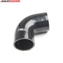 US SHIP ! ADLERSPEED 2.25" 57mm To 2.25" 57mm 4 Ply 90 Degree Silicone Turbo Coupler Hose Pipe Black