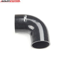 US SHIP ! ADLERSPEED 2.25" 57mm To 2.25" 57mm 4 Ply 90 Degree Silicone Turbo Coupler Hose Pipe Black