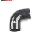 US SHIP ! ADLERSPEED 90 Degree 2.375" 60mm ID Silicone Coupler Hose Turbo Joint Pipe Black