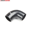 US SHIP ! ADLERSPEED 90 Degree 2.375" 60mm ID Silicone Coupler Hose Turbo Joint Pipe Black